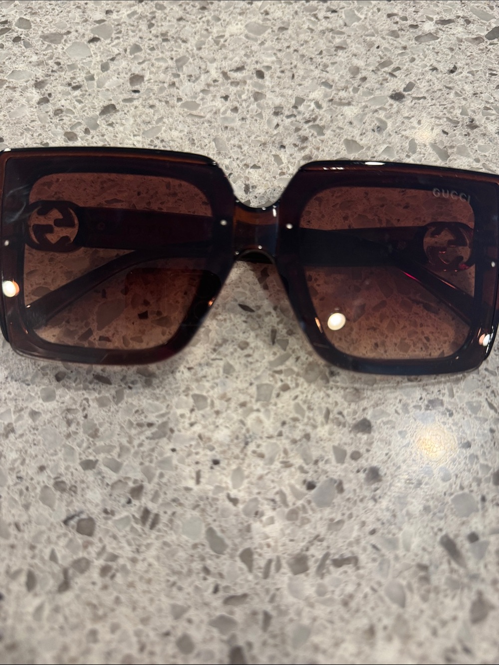 Gucci Women’s Dark Brown Square Sunglasses